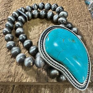 Handmade Turquoise Stretch Beaded Bracelet for Fashion Lovers, Southwestern Tur